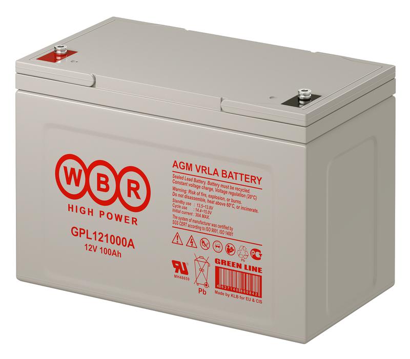  Аккумулятор 12В 100А.ч WBR GPL121000A WBR фото в каталоге от BTSprom.by