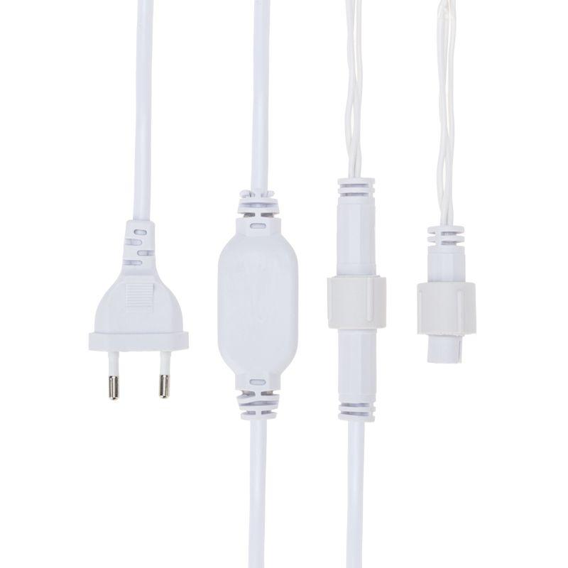 гирлянда светодиодная "айсикл" (бахрома) 4.8х0.6м 176led зел. 15вт 230в ip65 эффект мерцания провод пвх бел. (нужен шнур питания 303-500-1) neon-night 255-164 от BTSprom.by