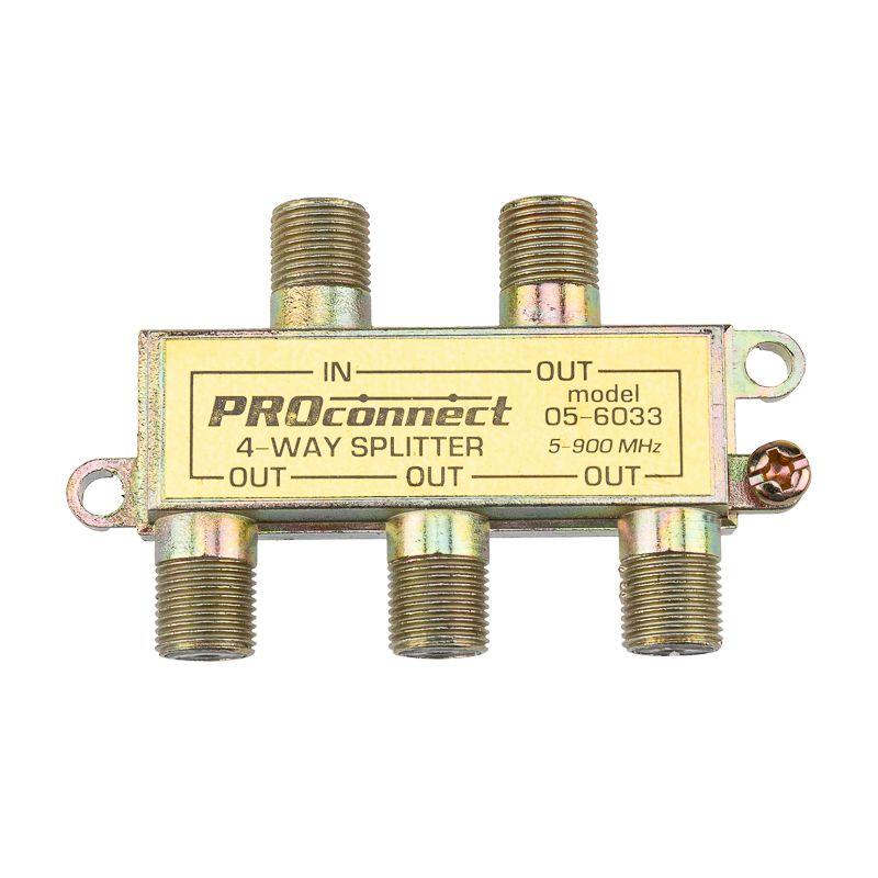  Делитель ТВ х 4 под F разъем 5-900МГц PROCONNECT 05-6033 фото в каталоге от BTSprom.by