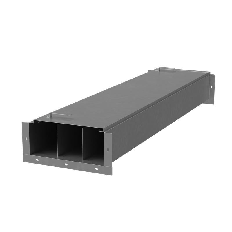 Короб кабельный блочный плоский трехканальный 500х200 L2000 сталь 2мм ККБ-3ПО-0.2/0.5-2 HD КМ LO63895 от BTSprom.by