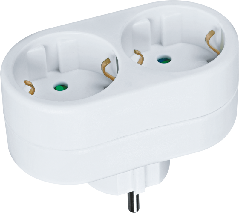 разветвитель 2-м с заземл. 10а ip20 94 670 nad-l-2e-c-wh navigator 94670 от BTSprom.by