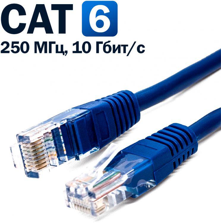 патч-корд u/utp кат.6 26 awg (7х0.16мм) cca pvc 10м син. filum fl-u6-10m-bl от BTSprom.by