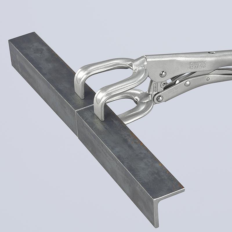  Зажим сварочный для плоских заготовок размеры под круг 30-65мм под квадрат 50мм L-280мм оцинк. Knipex KN-4214280 фото в каталоге от BTSprom.by