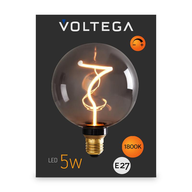 Лампа светодиодная Loft Led G125 5Вт 1800К E27 DIM Voltega 8537 фото в каталоге от BTSprom.by