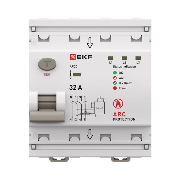 устройство защиты от дугового пробоя (уздп) 3p+n 32а proxima ekf afdd-4-32-pro от BTSprom.by