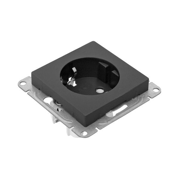  Розетка СП Эпика 16А с заземл. без защ. шторок механизм черн. EKF UP1-SOB-110 фото в каталоге от BTSprom.by