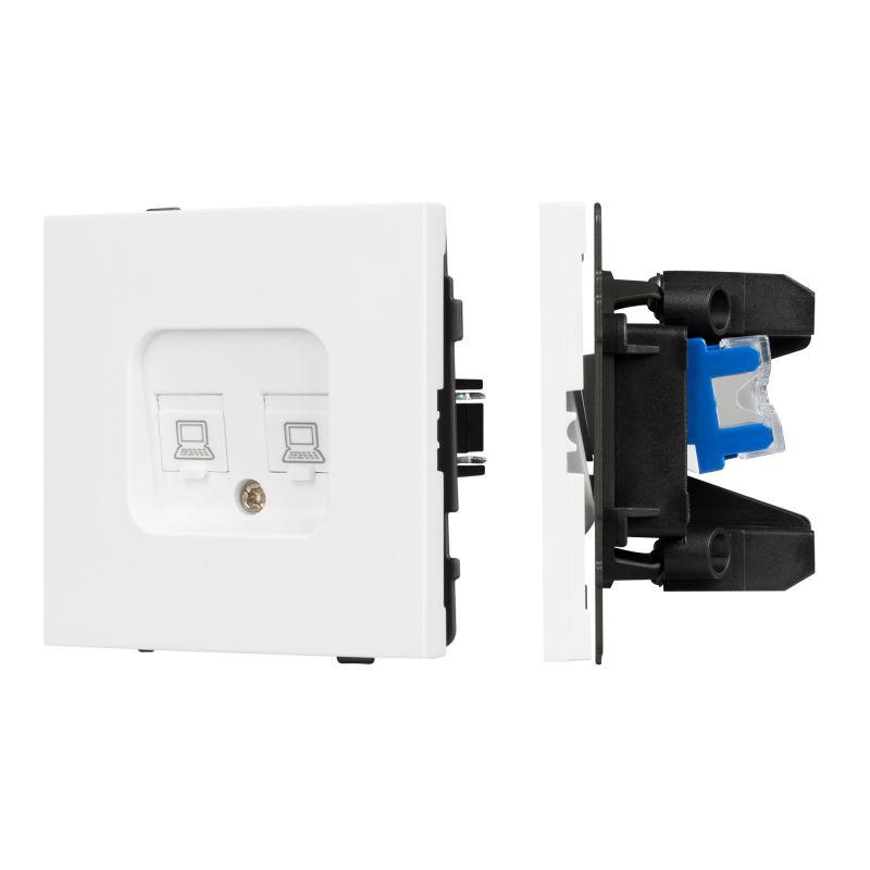 розетка компьютерная 2-м sct-tendo-mpc2-pl-wh rj45 кат.6 механизм arlight 054100 от BTSprom.by