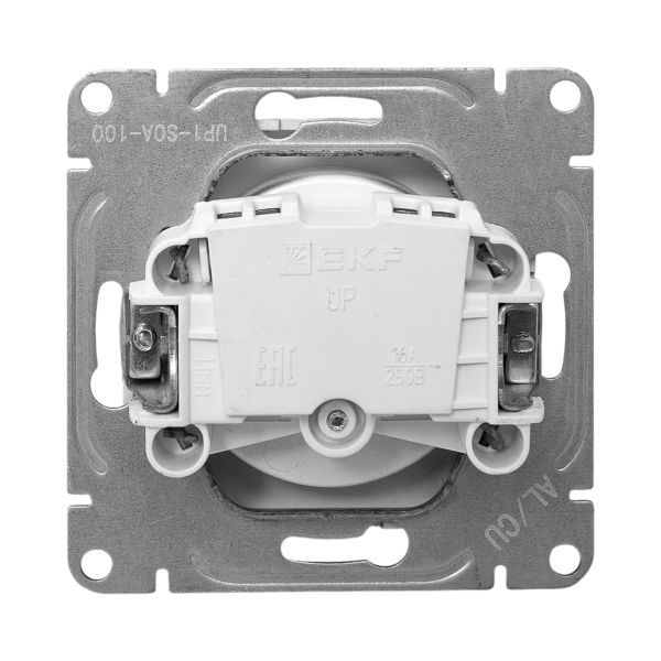  Розетка СП Эпика 16А без заземл. без шторок механизм алюм. EKF UP1-SOA-100 фото в каталоге от BTSprom.by