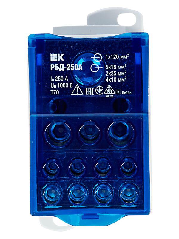 Блок распределительный на DIN-рейку РБД-250А IEK RBD-250 фото в каталоге от BTSprom.by  Блок распределительный на DIN-рейку РБД-250А IEK RBD-250 фото в каталоге от BTSprom.by