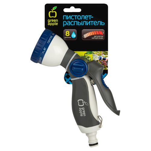  Пистолет-распылитель 8 реж. пластик. (12/48) Green Apple Б0003093 фото в каталоге от BTSprom.by