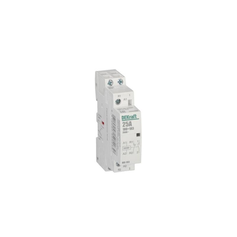 контактор модульный мк-103 1но+1нз 25а 230в dekraft 18065dek от BTSprom.by