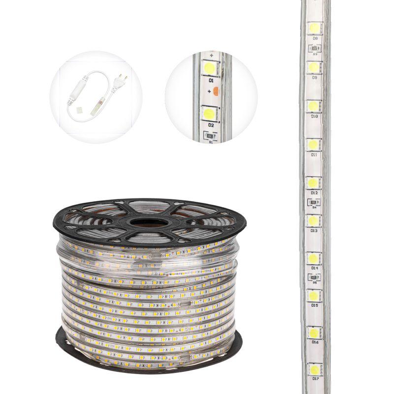  Лента светодиодная SMD5050 13х8мм 60LED/м 14.4Вт/м 220В IP67 бел. (уп.100м) NEON-NIGHT 142-105 фото в каталоге от BTSprom.by