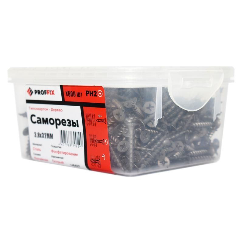 саморез усиленный гипсокартон-дерево 3.8х32 (twn) (контейнер) (уп.600шт) tech-krep pro/zitar 146427 от BTSprom.by