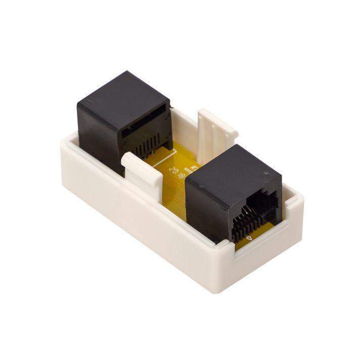 адаптер проходной rj45-rj45 кат.5e неэкранир. teracom бел. ekf trc-inlc-2rj45-5eutp-wh от BTSprom.by