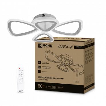 светильник светодиодный elegant sansa-w 60вт 3000-6500к 4700лм 230в 600х400х75мм с пультом ду бел. in home 4690612043326 от BTSprom.by светильник светодиодный elegant sansa-w 60вт 3000-6500к 4700лм 230в 600х400х75мм с пультом ду бел. in home 4690612043326 от BTSprom.by