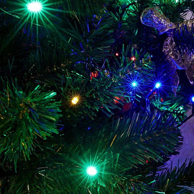  Гирлянда светодиодная "Твинкл Лайт" 20м 160LED мультиколор 10Вт 220-240В IP20 с контроллером 8 режимов провод ПВХ темн. зел. Neon-Night 303-119 фото в каталоге от BTSprom.by