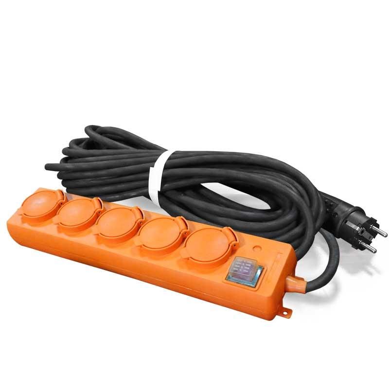 удлинитель-шнур 5х10м с заземл. 16а ip44 у10-026 кг 3х1.5 с выкл. с индикатором сети с защ. крышкой universal 9634138 от BTSprom.by