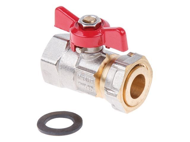 кран шаровый с накидной гайкой 3/4" вн.-вн. pn40, av engineering (латунь, макс.  40 бар, макс.  110 °с) ave096002 от BTSprom.by