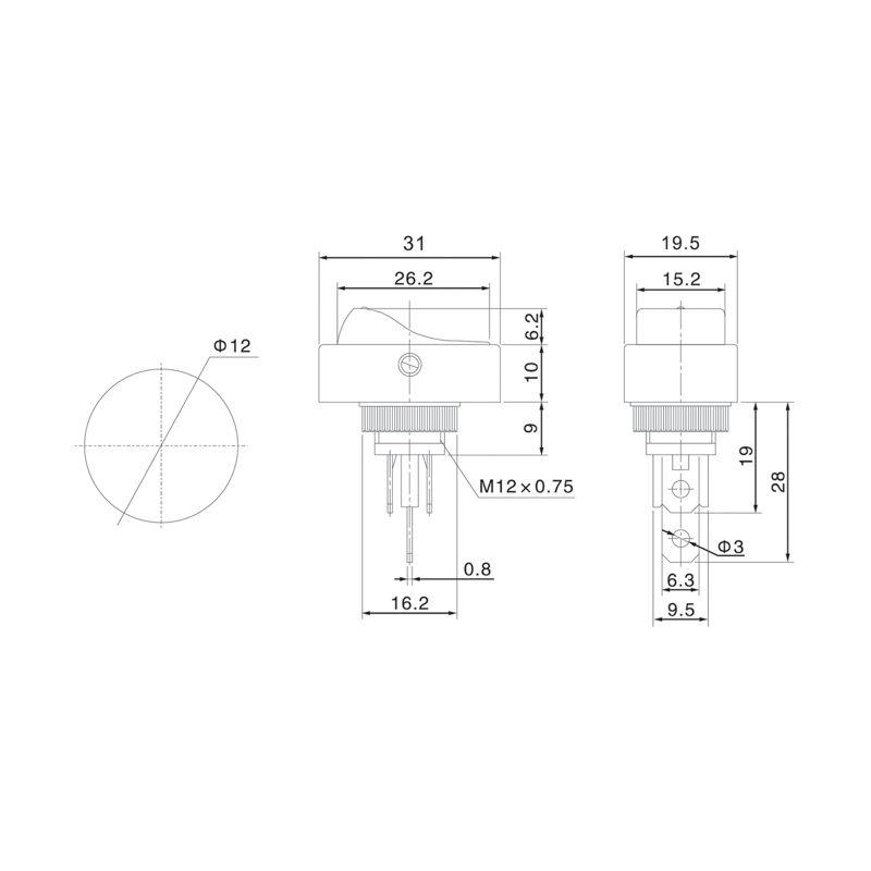  Выключатель клавишный 12В 30А (3с) ON-OFF черн. ОВАЛ LED подсветка син. (RWB-523 ASW-20D) Rexant 36-2671 фото в каталоге от BTSprom.by
