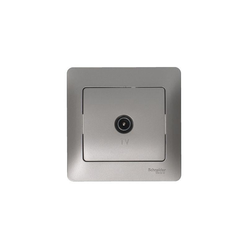  Розетка телевизионная оконечная TV Glossa 1дБ механизм платина SE GSL001291 фото в каталоге от BTSprom.by