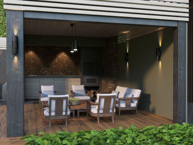  Светильник 5221 2хGU10 IP65 уличный настенный черн. IEK LT-UBU0-5221-GU10-2-K02 фото в каталоге от BTSprom.by