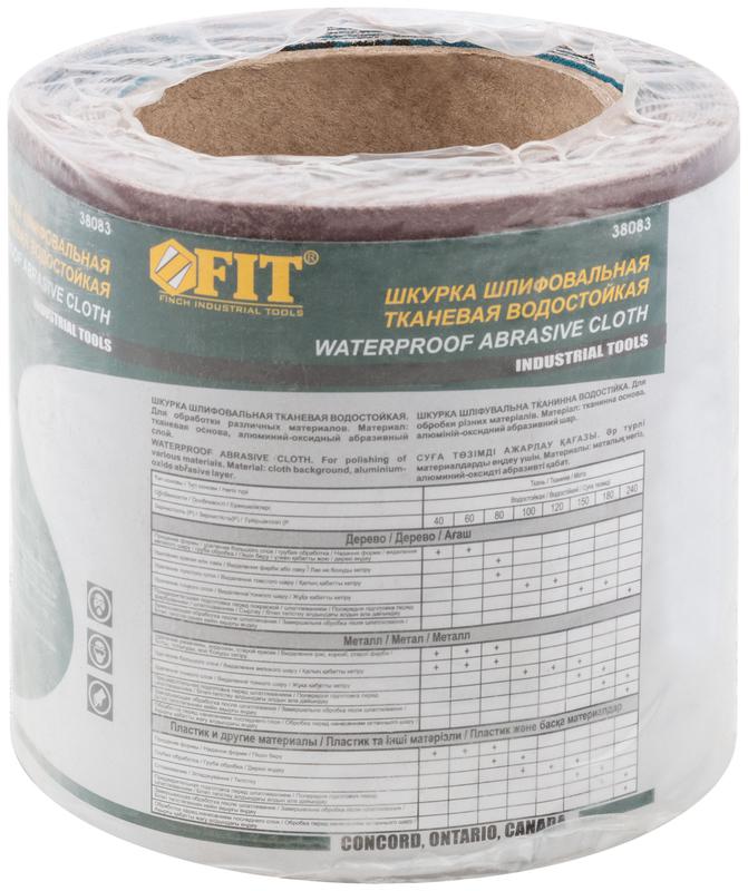  Рулон шлифовальный мини на тканевой основе алюм./оксидный абразивный слой 115ммх5м Р 60 FIT 38083 фото в каталоге от BTSprom.by
