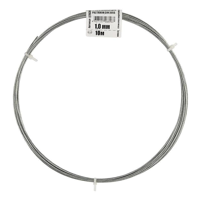 трос для растяжки 1.0мм din 3055 стальной (уп.10м) tech-krep/zitar 127839 от BTSprom.by