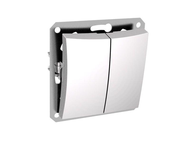  Выключатель 2-кл. СП Дуэт 10А IP20 с индикацией механизм бел. SchE WDE000153 фото в каталоге от BTSprom.by