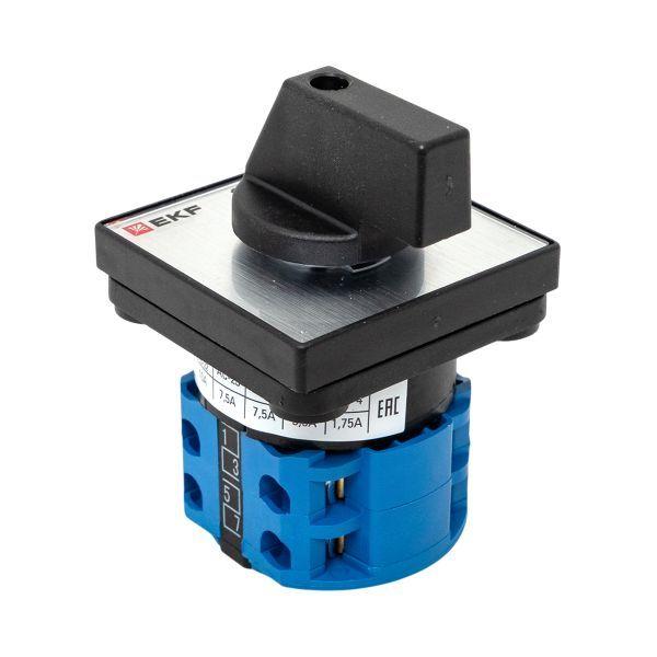  Переключатель кулачковый ПК-1-52 2П 10А "1-2" EKF pk-1-52-10 фото в каталоге от BTSprom.by