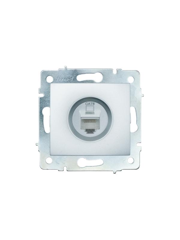 розетка компьютерная 1-м сп karina ip20 rj45 механизм cat 6 матовое серебро. lezard 707-4388-140 от BTSprom.by