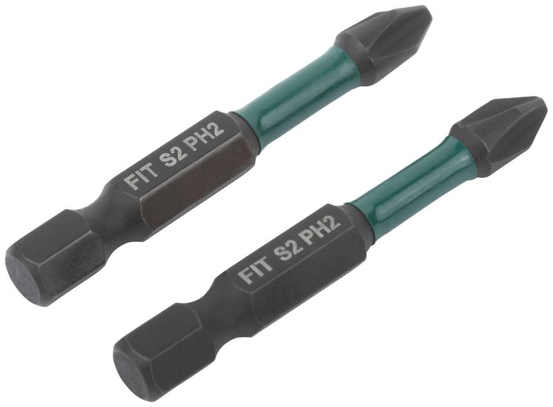  Набор бит кованые ударные сталь S2 односторонние 50мм PH2 профи блистер (уп.2шт) FIT 57481 фото в каталоге от BTSprom.by