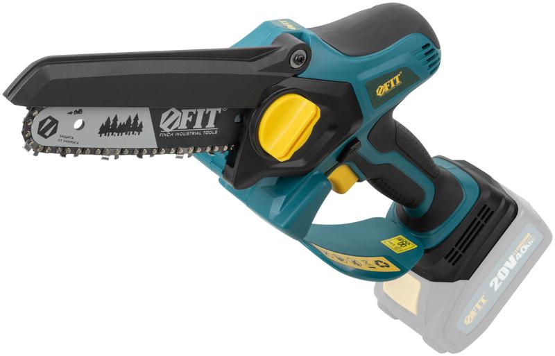 пила цепная бесщеточная 20в 7.5м/сек 150 (6дюйм) 145мм 36 40мл резиновые накладки (коробка) fit 79928 от BTSprom.by