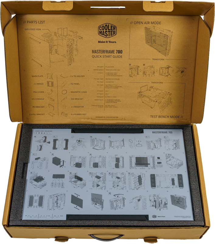  Корпус MasterFrame MF700 2х USB 3.1 Gen 2 Type-A 1x USB 3.2 Gen 2 Type-C 1x 3.5мм Headset Jack (Audio+Mic) no Fan Black Full Tower w/o PSU COOLER MASTER 1000630055 фото в каталоге от BTSprom.by