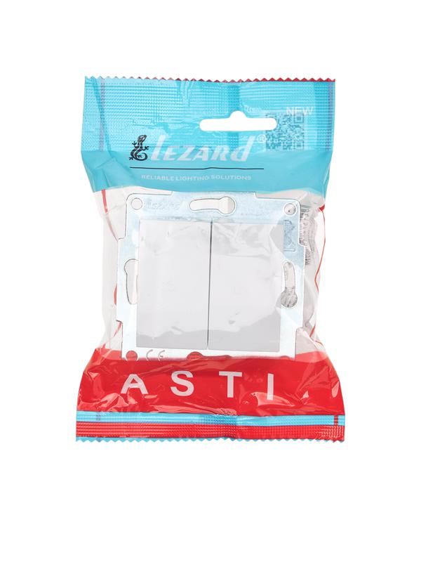  Выключатель 2-кл. 1п СП ASTI 10А IP20 механизм бел. LEZARD 7081-0288-101 фото в каталоге от BTSprom.by