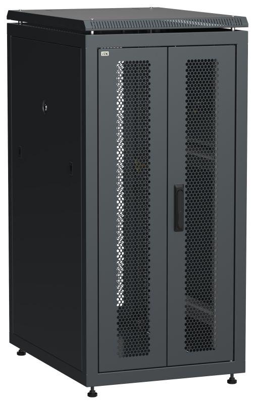 шкаф сетевой linea n 19дюйм 24u 600х800мм передн. перфорир. распашная двустворчат. задн. перфорир. чер. itk ln05-24u68-2pp от BTSprom.by
