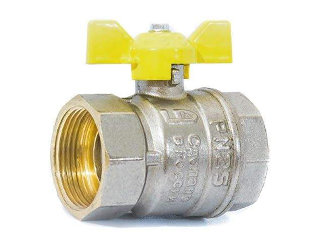 кран шаровый 3/4" вн.-вн. бабочка (газ) pn40, ld ld.47.350.20 от BTSprom.by