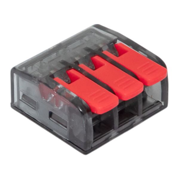  Клемма строительно-монтажная СМК 221-613 3-проводная 0.5-4.0(6)кв.мм с рычагом (уп.40шт) PROxima EKF plc-smk-221-613 фото в каталоге от BTSprom.by