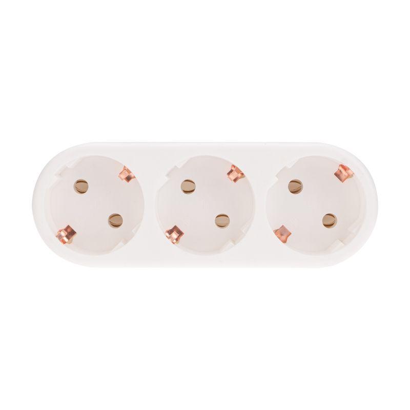  Разветвитель 3-м с заземл. 16А IP20 линейный бел. (уп.2шт) Rexant 11-1079-2 фото в каталоге от BTSprom.by