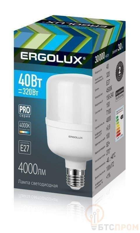 лампа светодиодная led-hw-40w-e27-4k pro 40вт 4500к бел. e27 150-270в ergolux 14327 от BTSprom.by