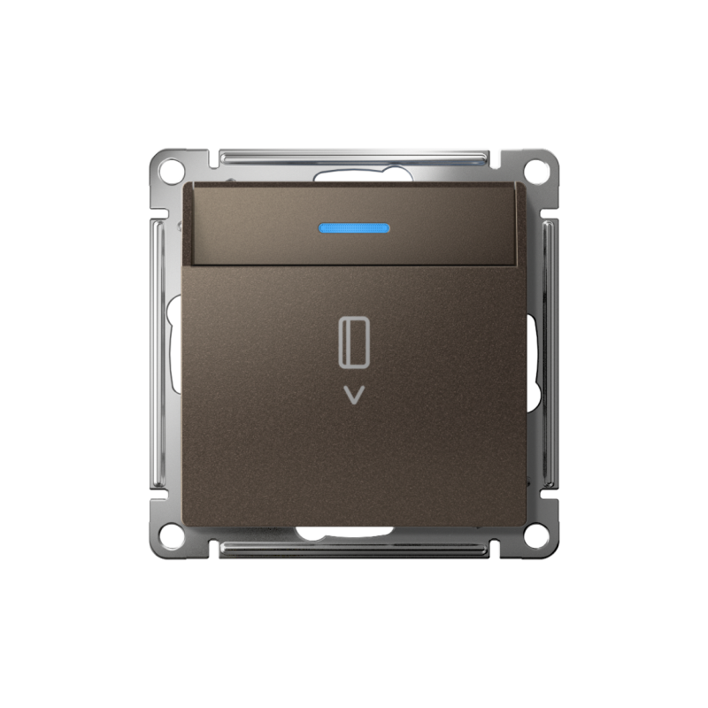 выключатель карточный atlasdesign 10а с подсветкой без задержки отключения механизм мокко se atn000614 от BTSprom.by