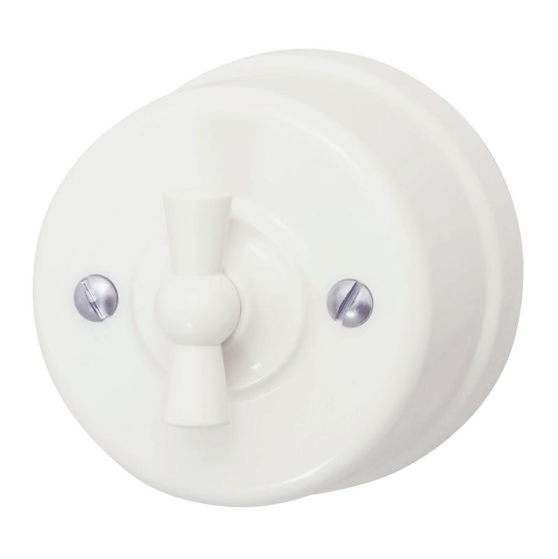 выключатель 1-кл. ретро пластик сл. кость bironi b1-200-211 от BTSprom.by