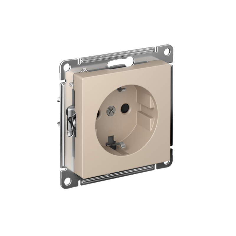 розетка atlasdesign 16а с заземл. защ. шторки быстрозажим. клем. механизм песочн. se atn001245s от BTSprom.by
