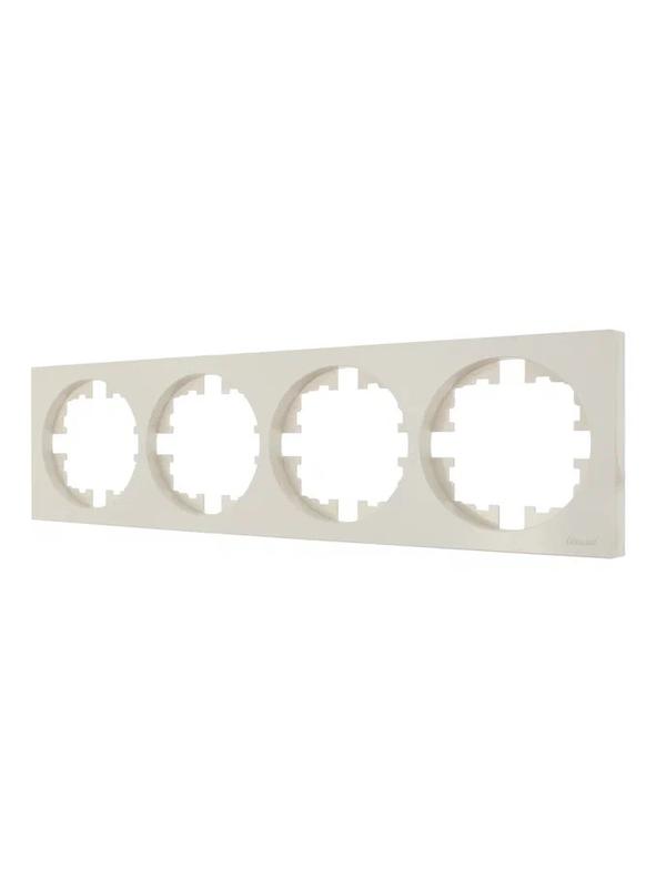  Рамка 4-м OSEN горизонт. квадрат сл. кость LEZARD 743-9000-149 фото в каталоге от BTSprom.by