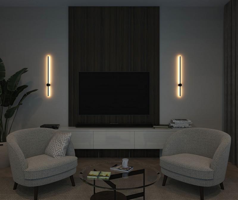  Бра 7Вт 3000К IP20 800мм алюм. черн. DENKIRS 679472 фото в каталоге от BTSprom.by