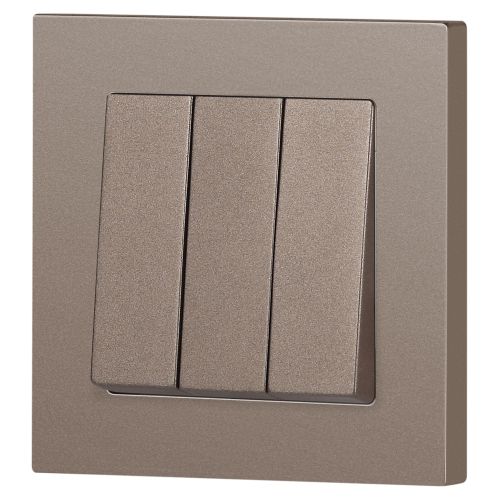  Выключатель 3-кл. СП Accent 6-106-08 10А IP20 250В AL/CU бронза Intro Б0063547 фото в каталоге от BTSprom.by