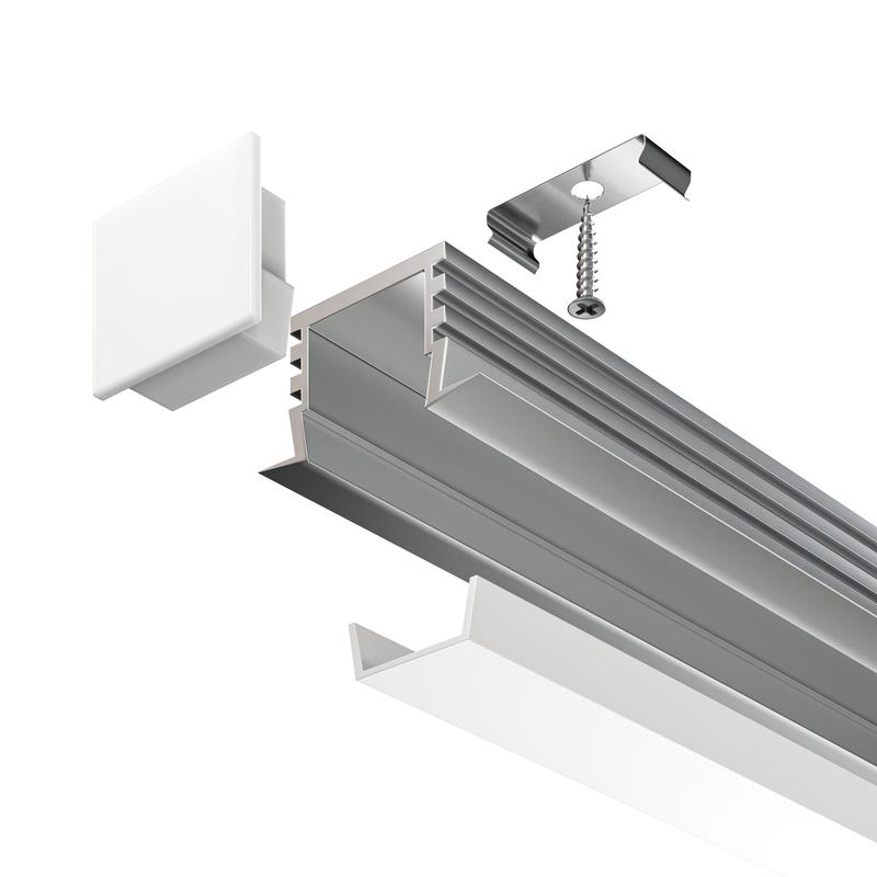  Профиль алюминиевый встраив. 22х12 Maytoni ALM006S-2M фото в каталоге от BTSprom.by