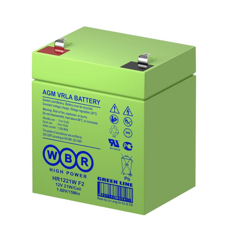 аккумулятор 12в 5.6а.ч wbr hr1221w f2 wbr от BTSprom.by