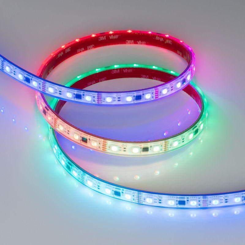 лента светодиодная dmx-pfs-b60-12mm 12v rgb-px3 14вт/м ip68 5060 герметичная бегущий огонь (уп.5м) arlight 039175 от BTSprom.by