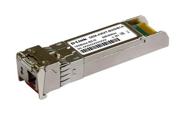 трансивер sfp+ 436xt-bxd/40km/b1a wdm с 1 портом 10gbase-er (tx:1330 нм rx:1270 нм для одномод. оптич. кабеля (до 40км) d-link 1853607 от BTSprom.by
