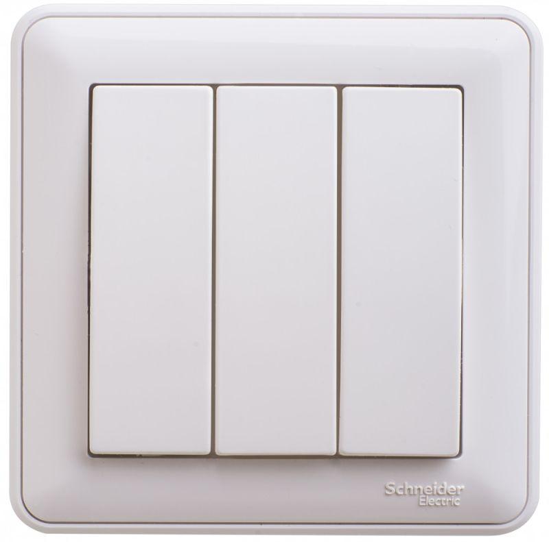 выключатель 3-кл. сп w59 10а ip20 10ax в сборе бел. se vs0510-351-18 от BTSprom.by